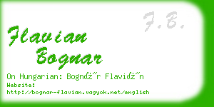 flavian bognar business card